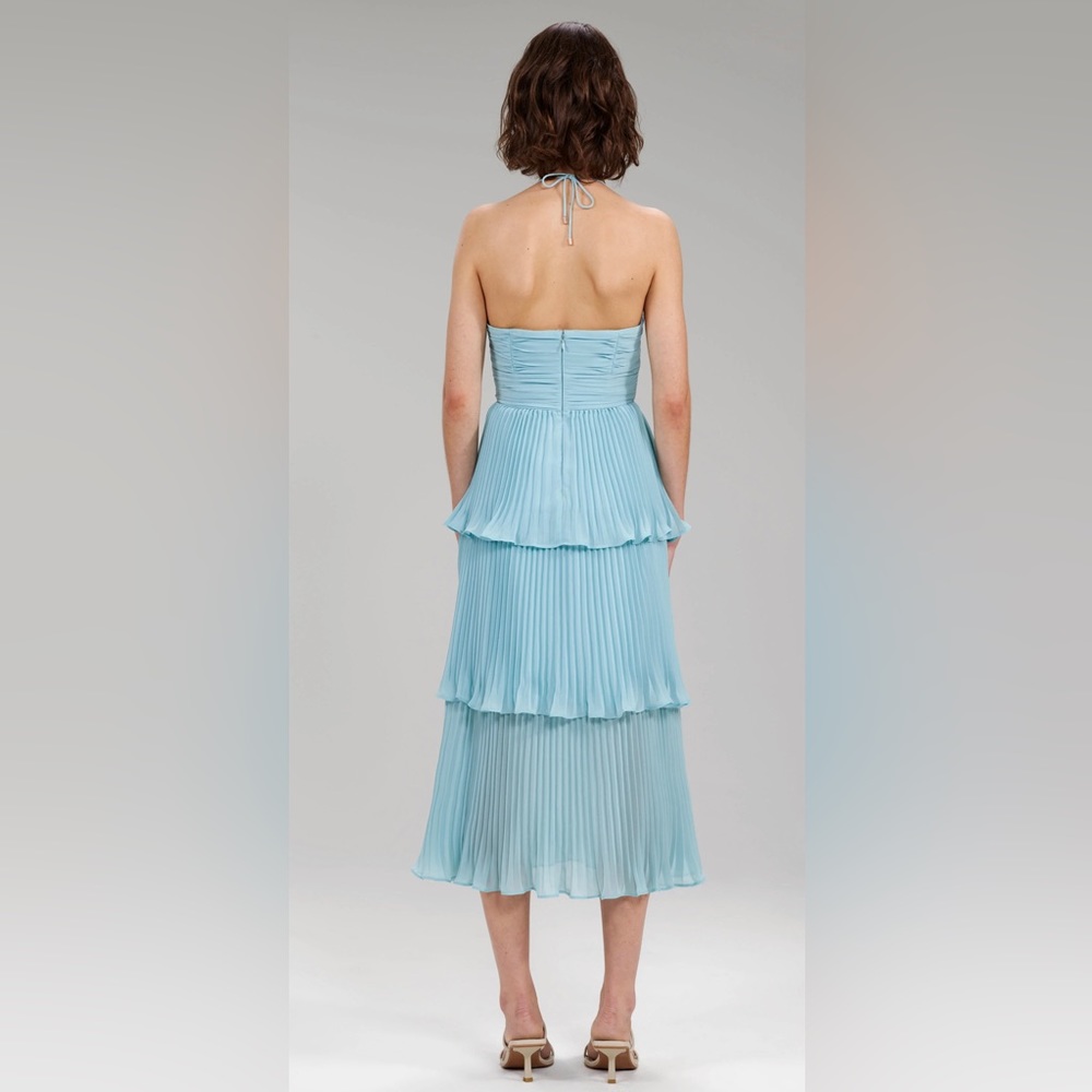 NWT 🔥🔥 Self Portrait Chiffon Midi Dress - Picture 3 of 14